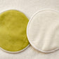 Reusable organic bamboo nursing pads in green from Fourth Trimester Mama