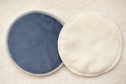 Reusable organic bamboo nursing pads in blue from Fourth Trimester Mama