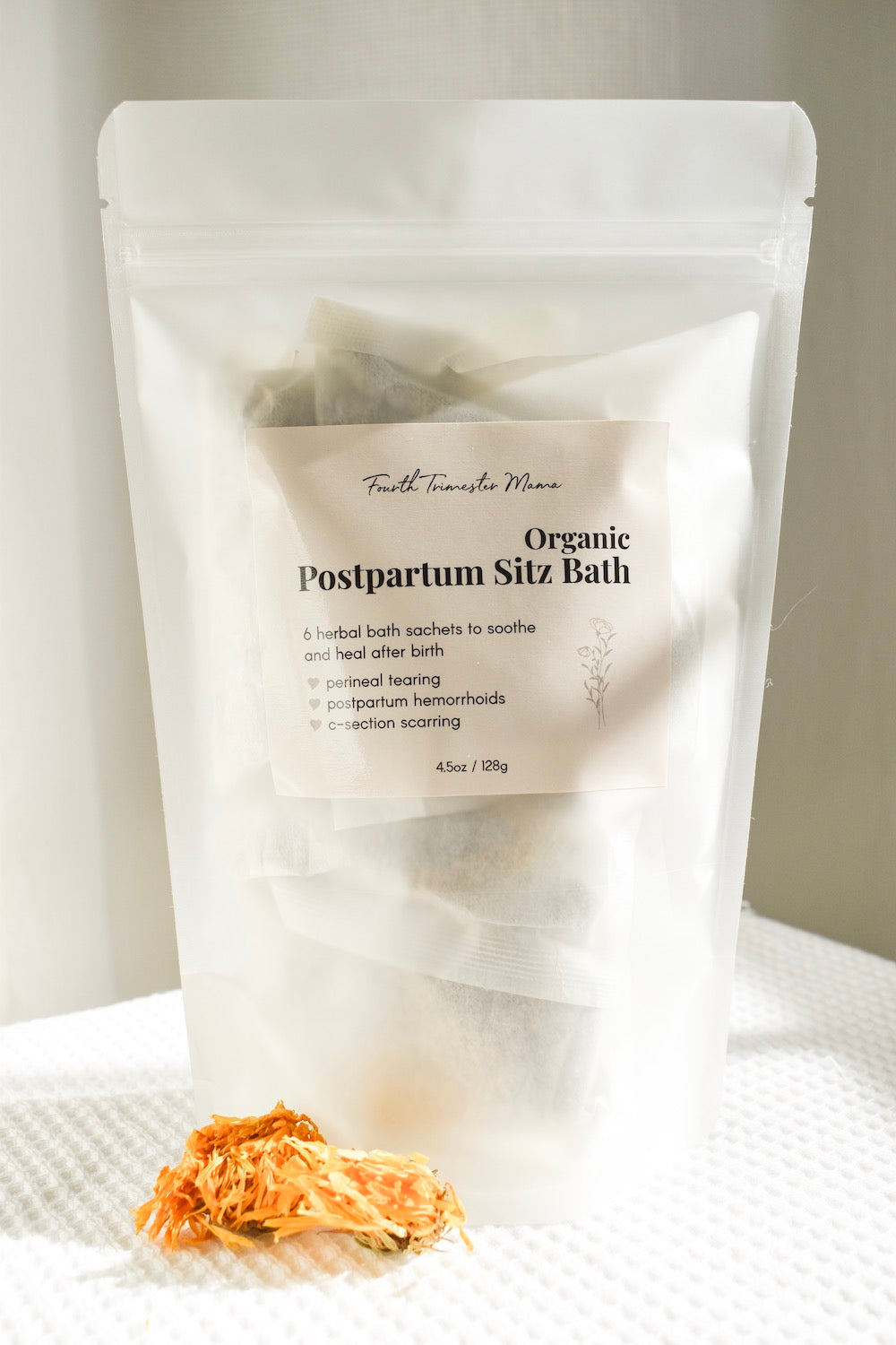 Postpartum herbal sitz bath from Fourth Trimester Mama